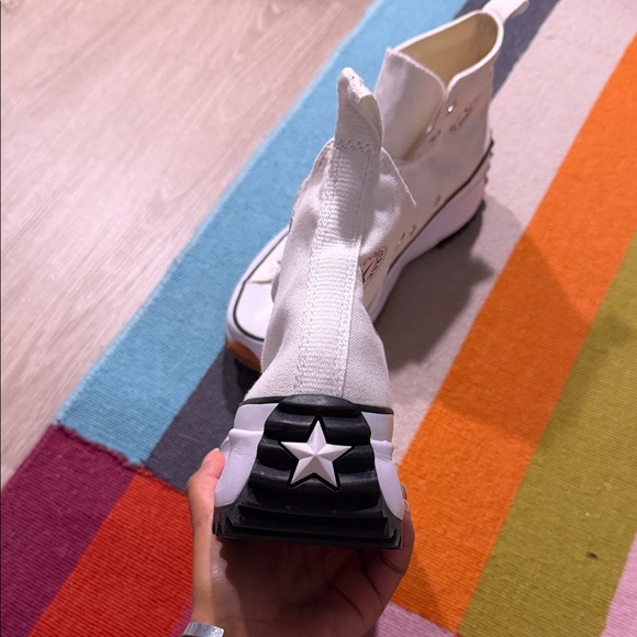 New Converse Run Star Hike Hi Shoes Sneakers - White women’s 10.5 men’s 9 - Picture 4 of 7